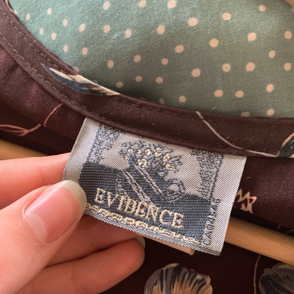 Vintage brown and blue floral dress - Picture 5 of 6